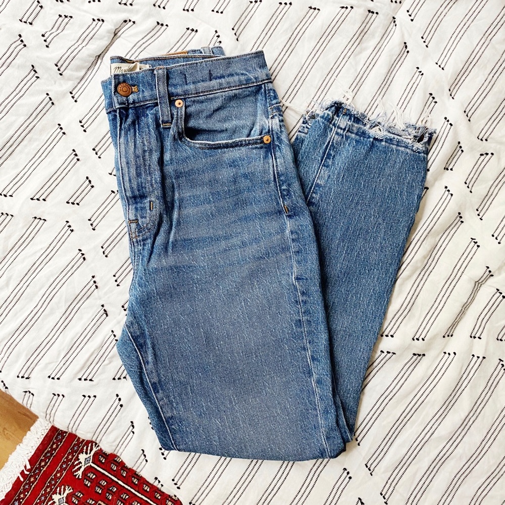 madewell high rise slim boy jeans